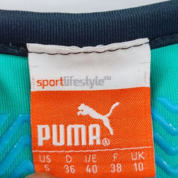 Puma ACTV Gym compression tank women's size S grey turquoise - Picture 4 of 14